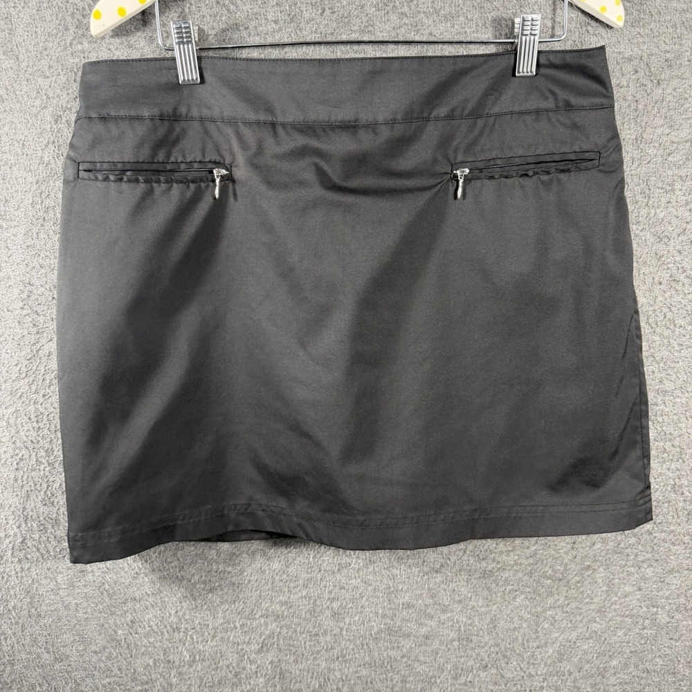 IZOD Skort Womens SZ 14 Black Cool FX   Stretch Golf Pockets Casual Athleisure